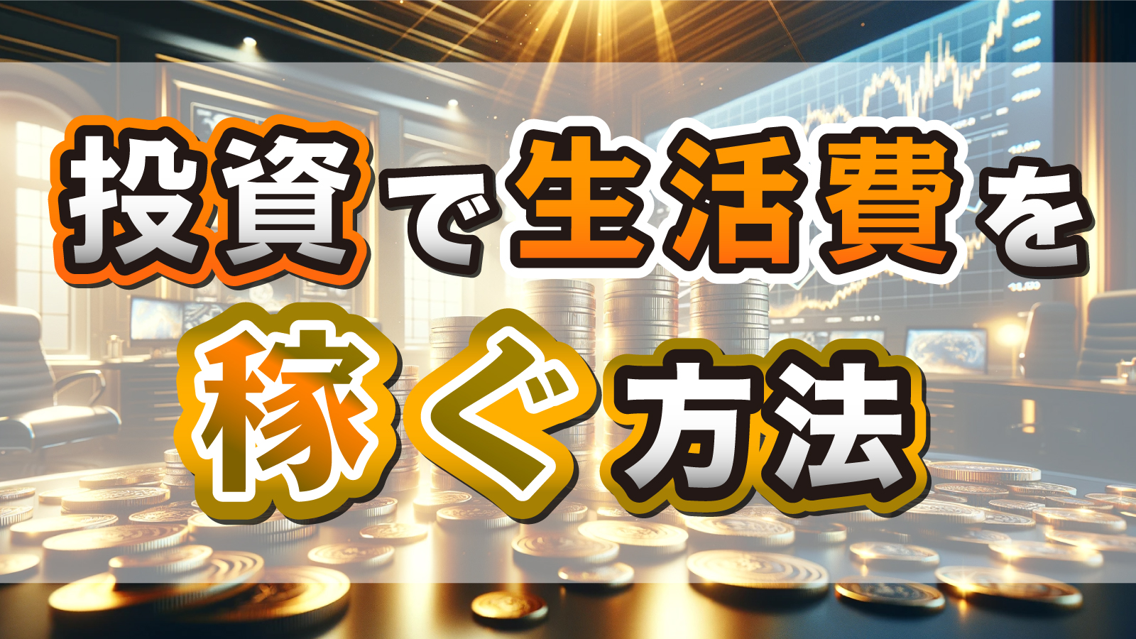 投資で生活費や収入を得るための方法を解説します